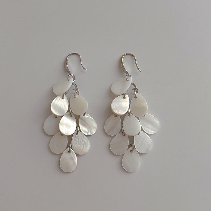 Wholesale Personalized design splicing earrings, long exaggerated tassel earrings, earrings with hooks and earrings