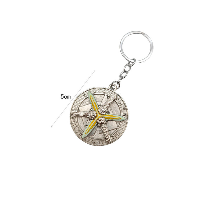 Wholesale Alloy throwing knife backpack keychain