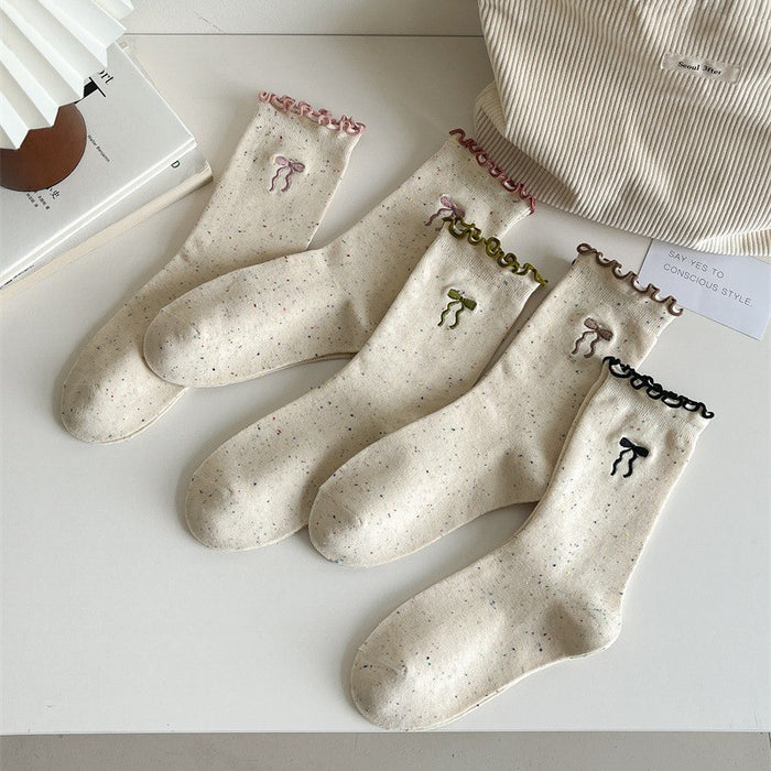 Wholesale Bow Socks Bow Stacking Socks Fashion Idea Yarn