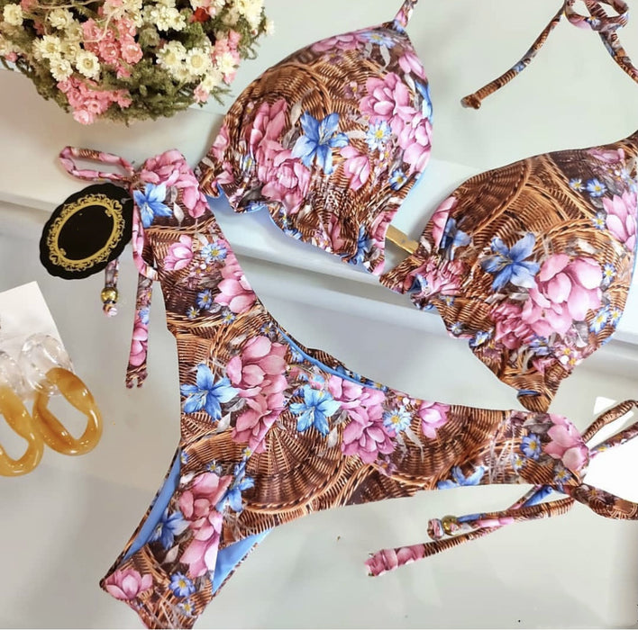 Wholesale Split Print Sexy Bikini Swimsuits (F) JDC-SW-HongSheng002