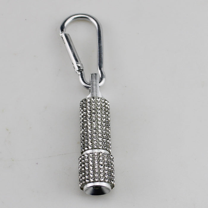 Wholesale Trendy Crystal Studded LED Flashlight White Fashion Accessory Gift