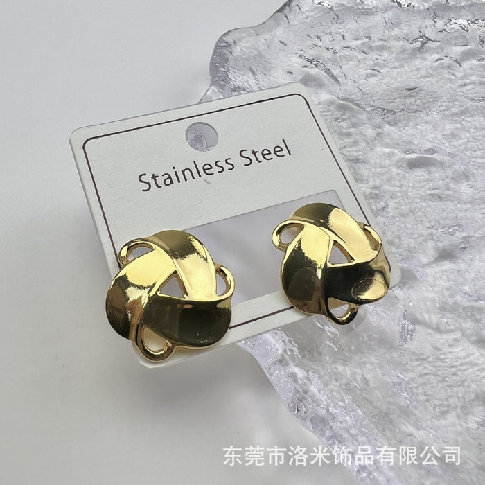 Wholesale Small and exquisite gold earrings with a luxurious and high-end feel, elegant and simple earrings that are versatile and beautiful