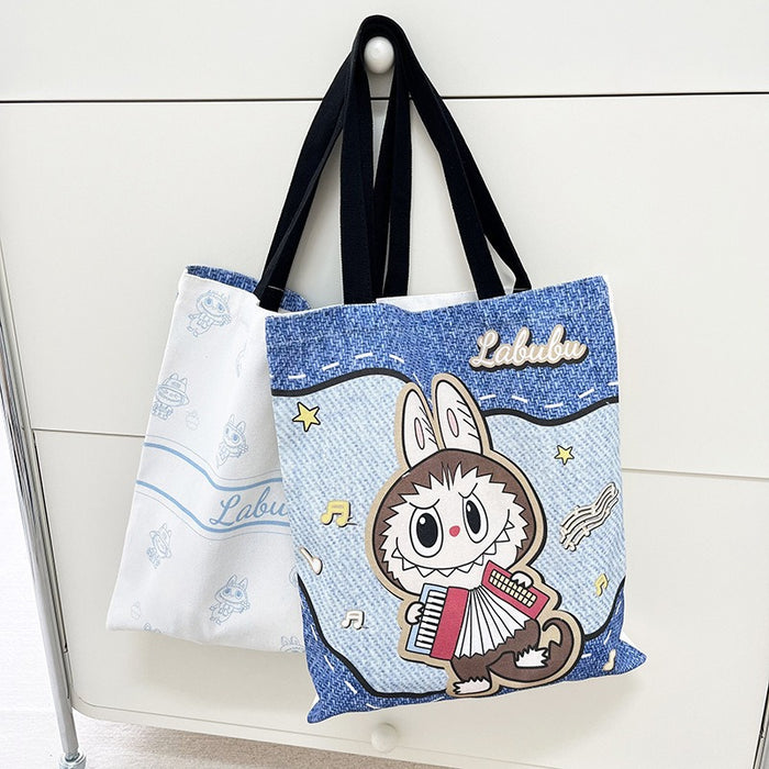 Wholesale Printed canvas bag, cartoon canvas bag, street trend shoulder bag, handbag