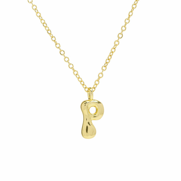 Wholesale 18k Brass Glossy Balloon 26 English Letters Necklace JDC-NE-BaiYi005