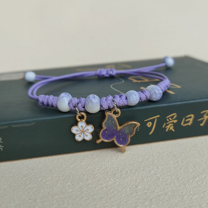 Wholesale flower bracelet female students weaving hand  jewelry