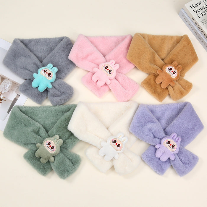 Wholesale Cute cartoon plush warm neck warmer for children