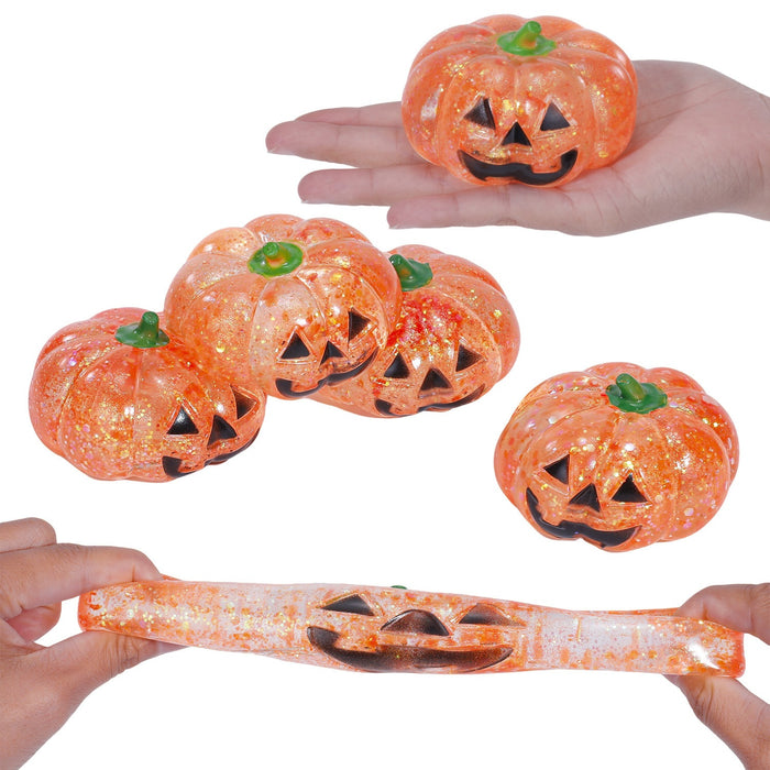 Wholesale Halloween TPR Pumpkin-Shaped Squeeze Stress Relief Toy for Youth