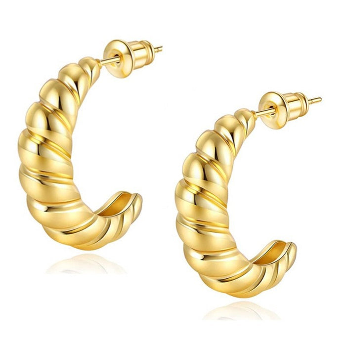 Wholesale Stainless steel geometric simple C-shaped earrings titanium steel design earrings earrings wholesale