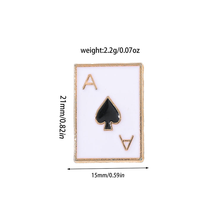 Wholesale Metal Geometric Poker Brooch Pin Electroplated Lapel Brooch Trendy Party Accessory For Collar Bag Shoe Decoration