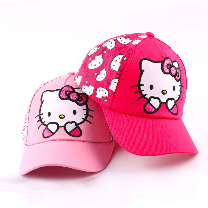 Wholesale Children' s hatsspring and autumn girls'  sunshade baseball caps