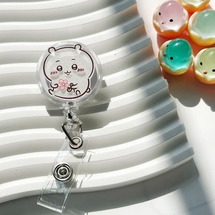 Wholesale Cute student retractable name tag clip Badge Reels