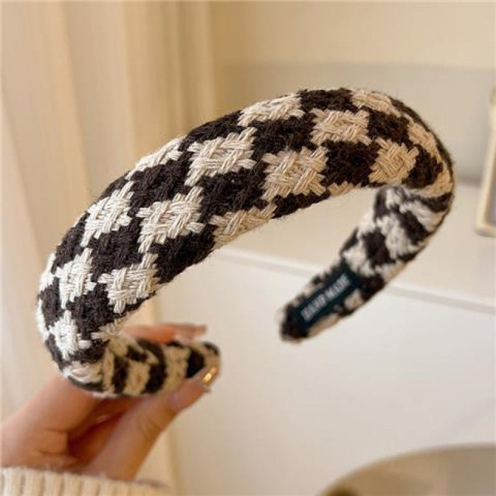 Wholesale Simple Wide Brim Plush Fabric Headband JDC-HD-Suim015