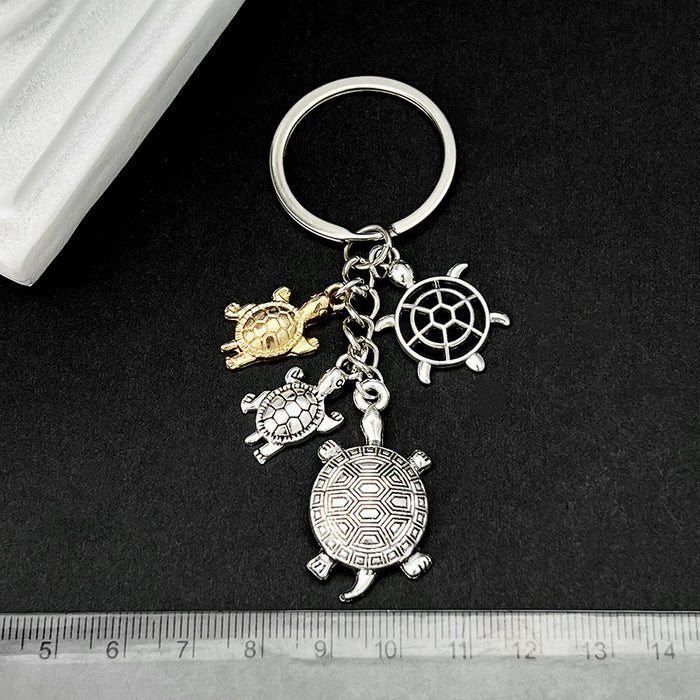 Wholesale Crossed Legs Turtle Alloy Keychain JDC-KC-LuNeng010