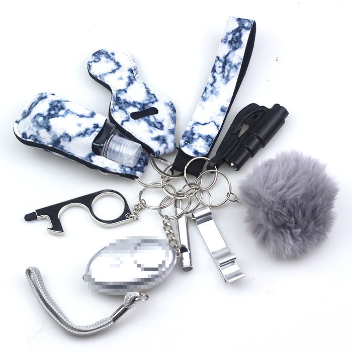 Wholesale Diving Fabric 10-piece Metal Keychain JDC-KC-TouMS001