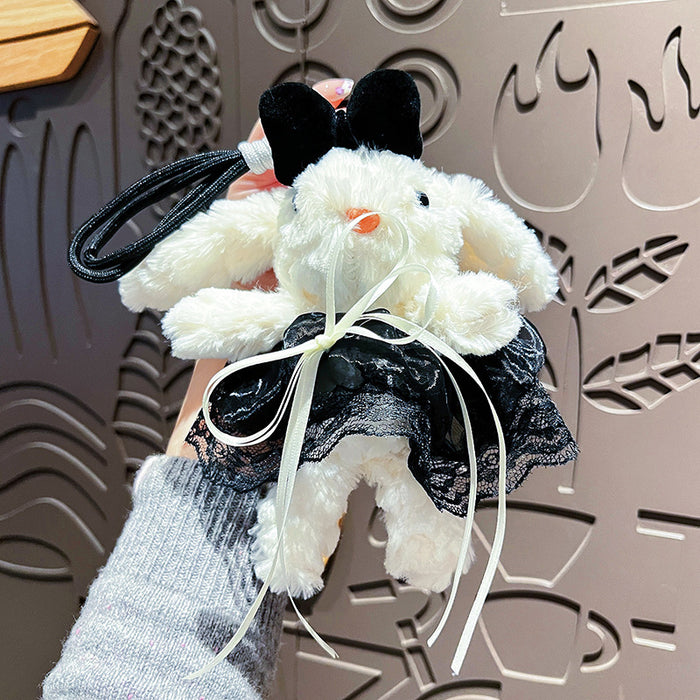 Wholesale Creative Plush Princess Skirt Long Ear Rabbit Keychain Cartoon Cute Bag Pendant Gift