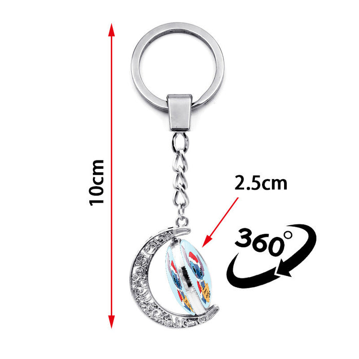 Wholesale Cartoon Alloy Rotating Keychain JDC-KC-HengX027