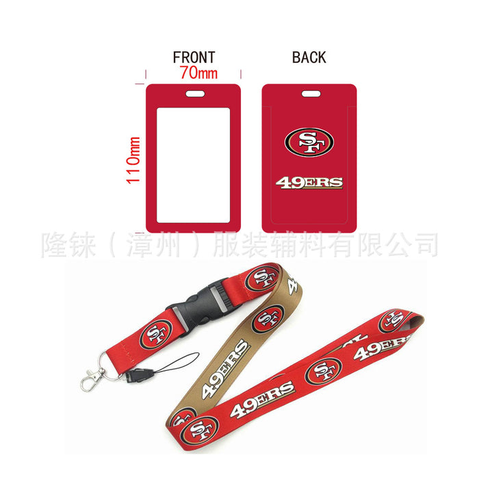 Wholesale of 10pcs/pack Rugby Card Set Polyester Hanging Cord Keychain JDC-KC-LongL001