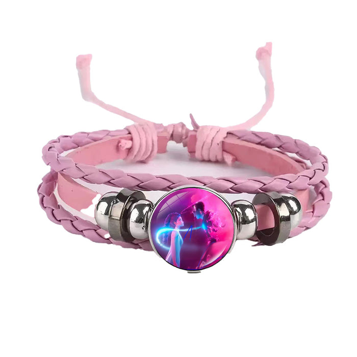 Wholesale KPOP Couple leather braided black bracelet