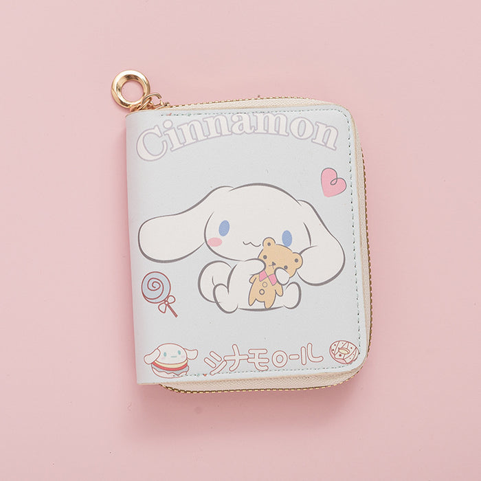 Wholesale Cute PU printed short zippered children' s wallet