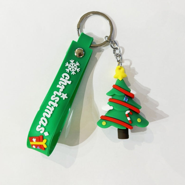 Wholesale PVC Christmas Snowman Cartoon Doll Keychain JDC-KC-WuYi083