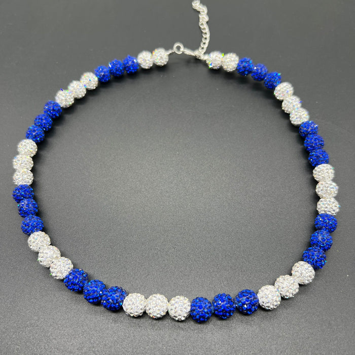 Wholesale Baseball necklace hip hop colorful diamond ball jewelry necklace