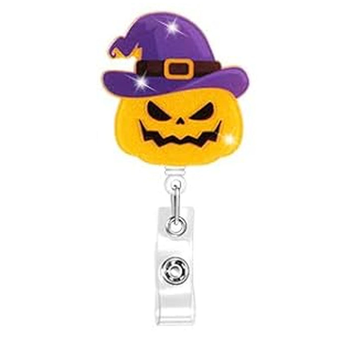 Wholesale Halloween Acrylic Retractable Clip Easy Pull Keychain JDC-KC-QiDing003