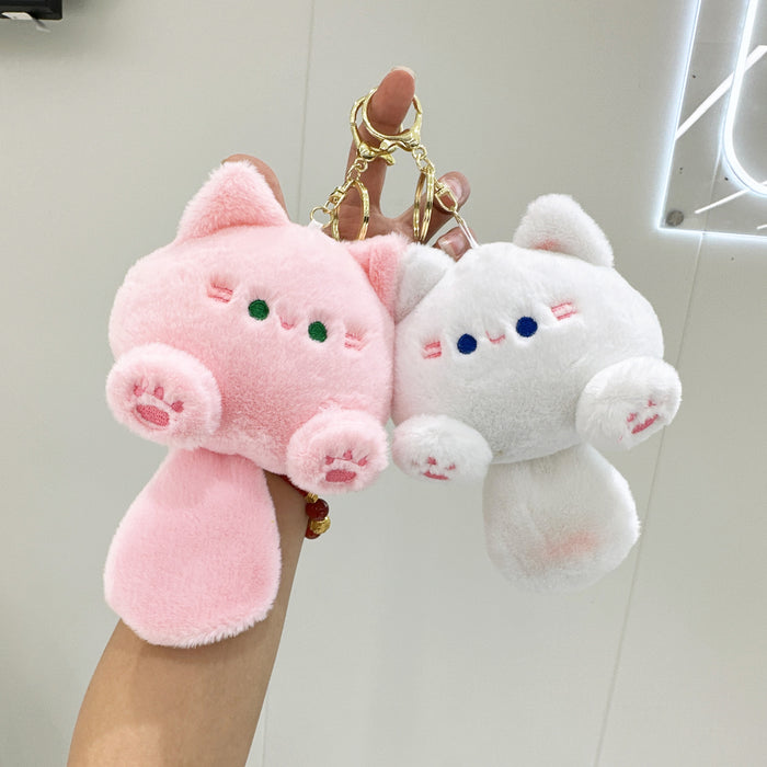 Wholesale Plush Cartoon Cat Plush Toy Keychain JDC-KC-YuKun005