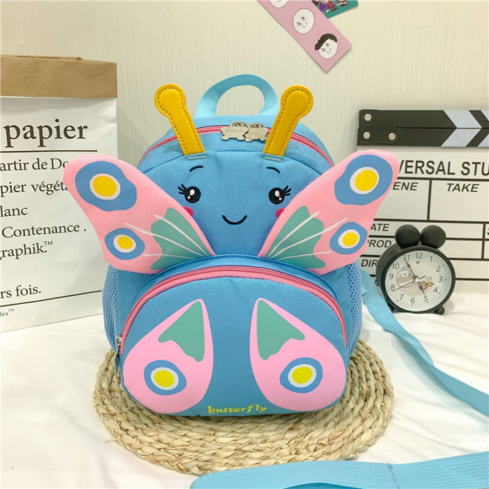 Wholesale Small Fresh Cartoon Butterfly Anti-loss Children's Backpack 2024 Summer New Color Colorful Children's Anti-loss Bag