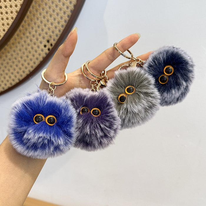 Wholesale plush cartoon cat head pendant cat cute animal key chain car bag key chain fashion small gift