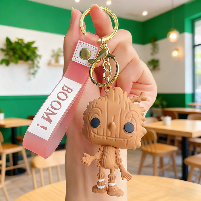 Wholesale Cartoon Silicone Little Tree Man Keychain Car Key Accessory for Gift MOQ≥2