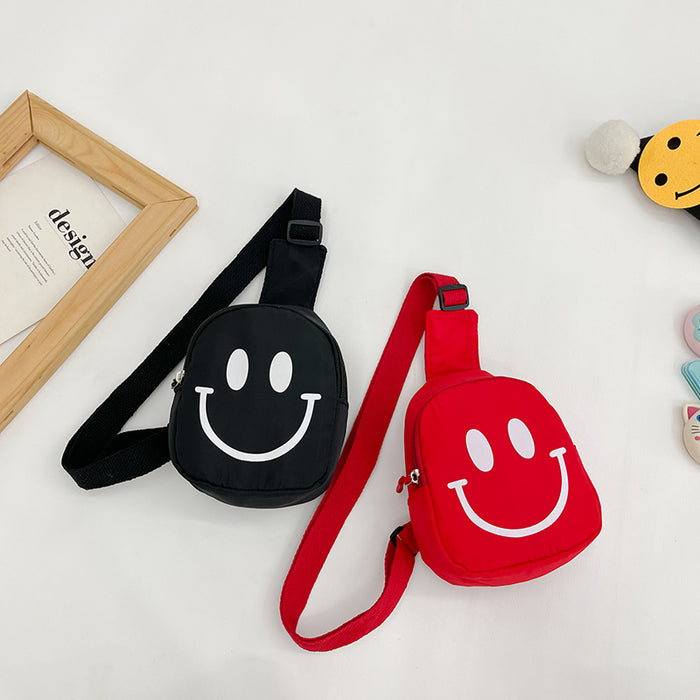 Wholesale Children's Bag Smiley Face Crossbody Bag Boys' Chest Bag Kindergarten Baby Girls' Backpack