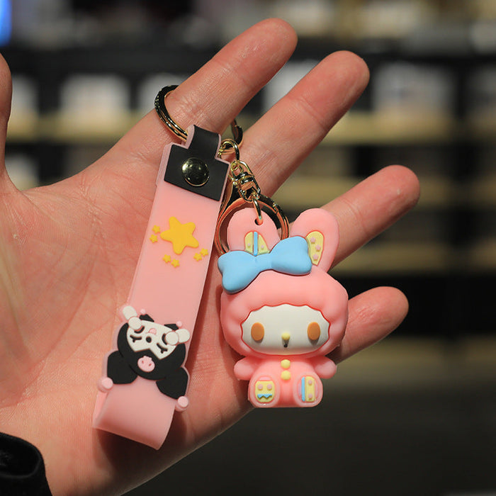 Wholesale Pink Cartoon Keychain JDC-KC-NiuTe001