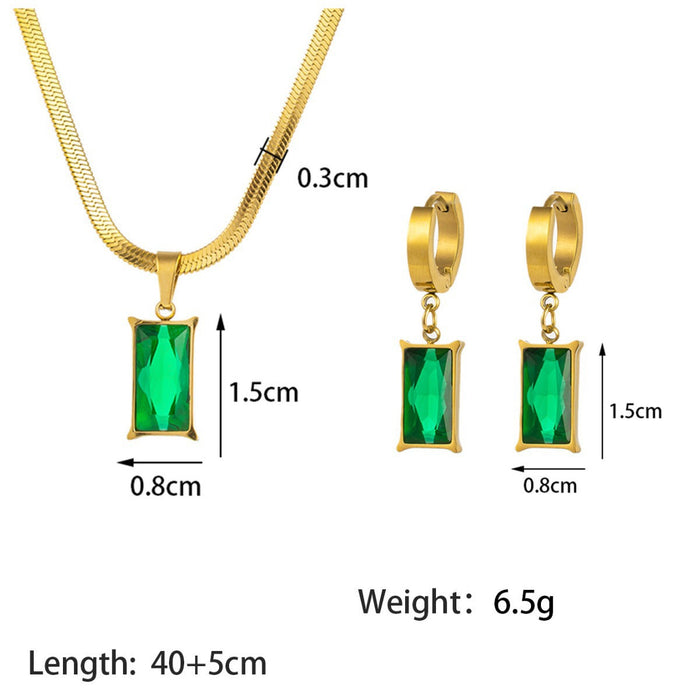 Wholesale necklace earrings  diamond-embedded portrait metal all-match women's necklace