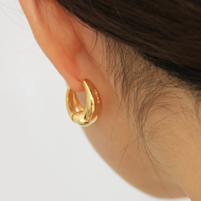 Wholesale Vintage CELI Metal Brass Gold-Plated Earrings