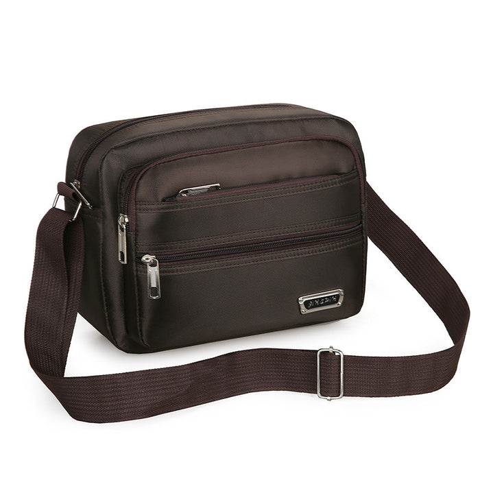 Wholesale New men's bag with large capacity single shoulder crossbody bag, casual multi-layer single backpack, business men's bag