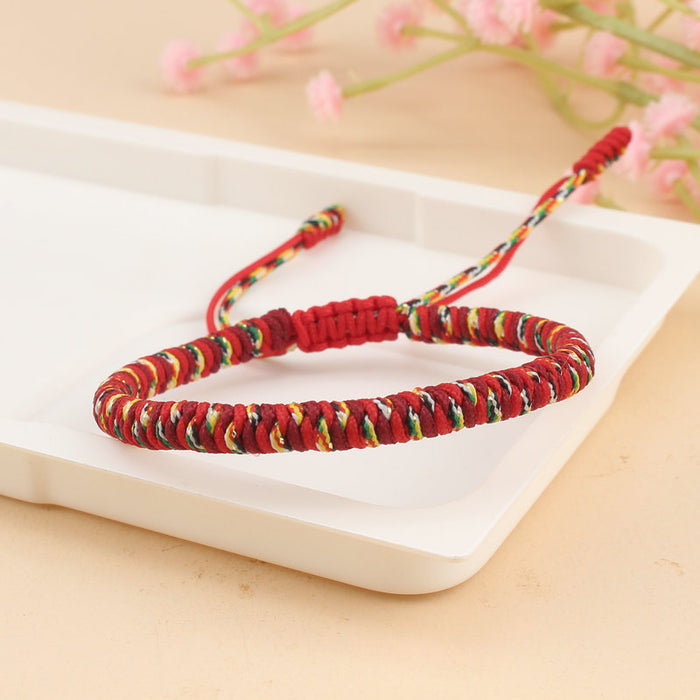 Wholesale Diamond Knot Red Rope Bracelet Colorful Mixed Color Hand Rope