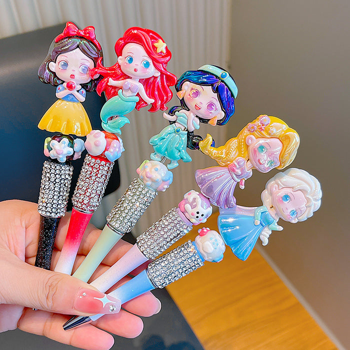 Wholesale Cartoon Rotating Gel Pen Cute Beaded Pen Student
