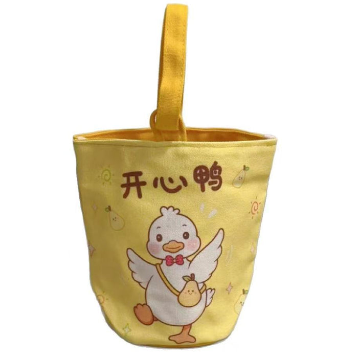 Wholesale Cartoon Canvas Bucket Bag Cute Small Bag