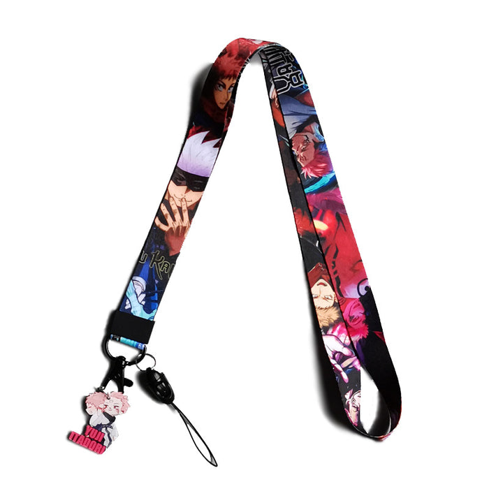 Wholesale 10pcs Anime Bus Card Holder Hard Mobile Phone Lanyard Keychain