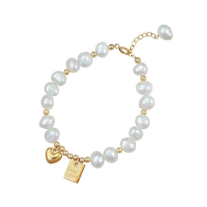 Wholesale Irregular pearl bracelet, new light luxury niche bracelet, jewelry necklace, lucky set