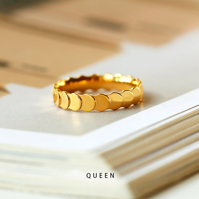 Wholesale 2pcs Fish Scale All-match Round Ring