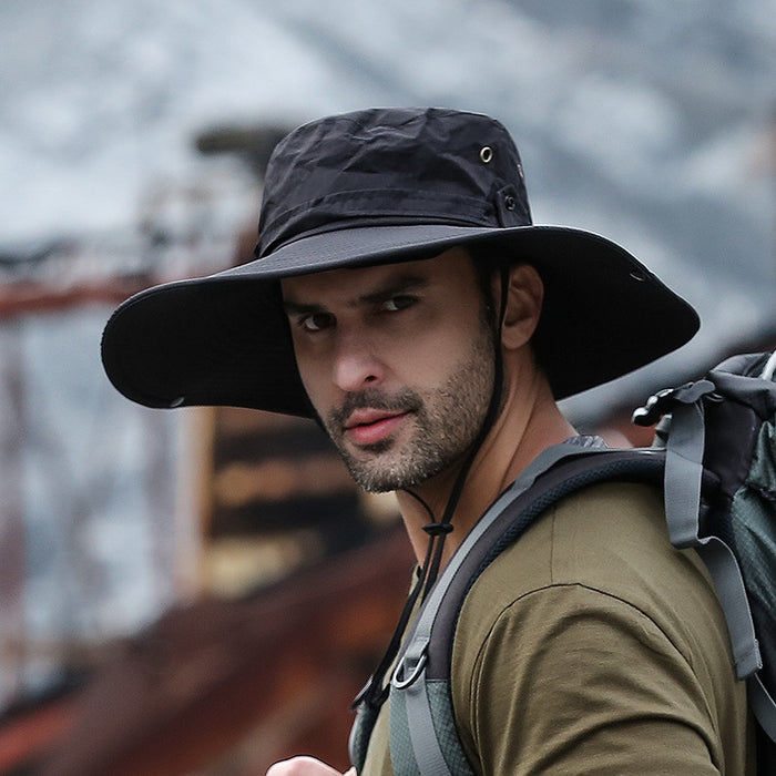 Wholesale Sun protection fisherman hat sunshade summer hat sun hat sports outdoor mountaineering UV protection large brim