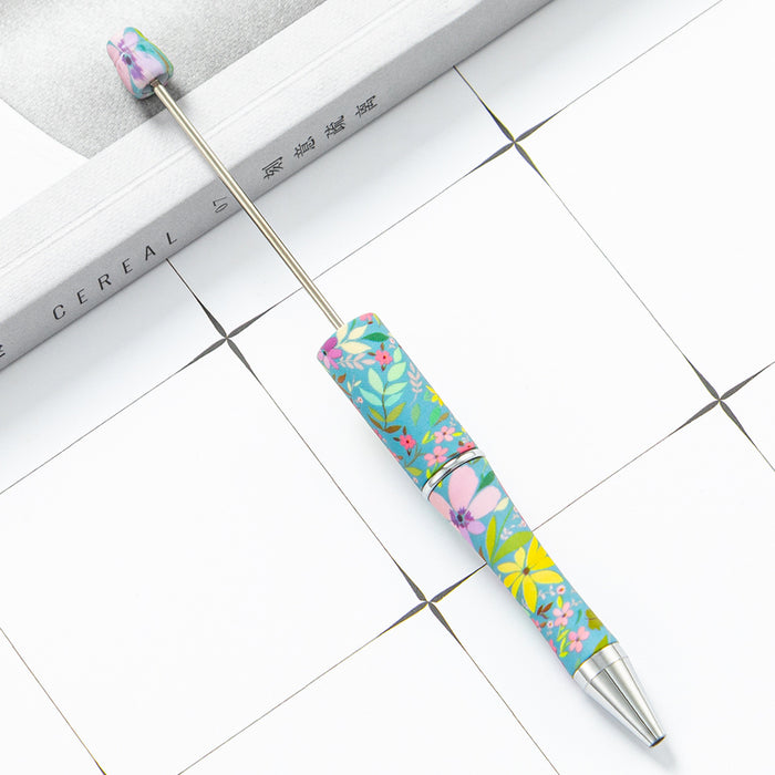 Wholesale DIY Beadable Pens Cow Print Leopard Print Christmas Plastic Pen DIY for Beaded JDC-PN-HuaH006