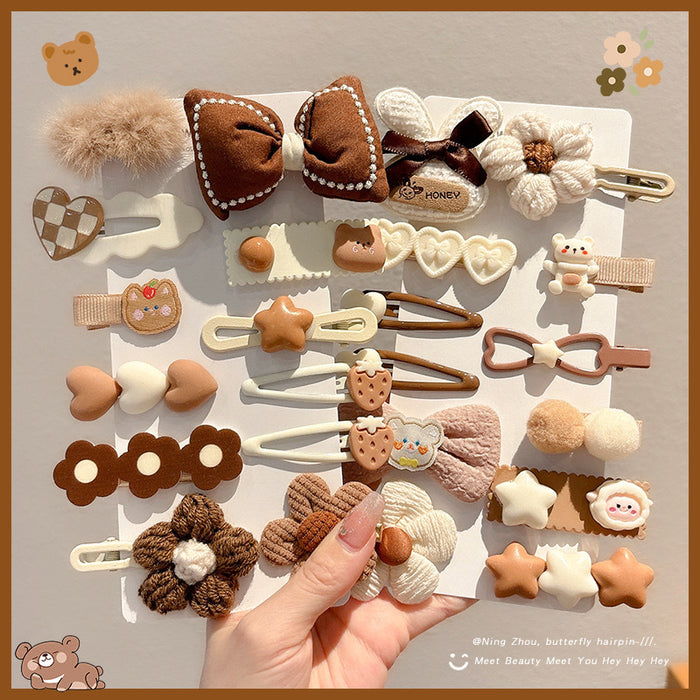 Wholesale 10pieces/pack Plush Hairpins Autumn and Winter Hairpins for Women JDC-HC-DF009