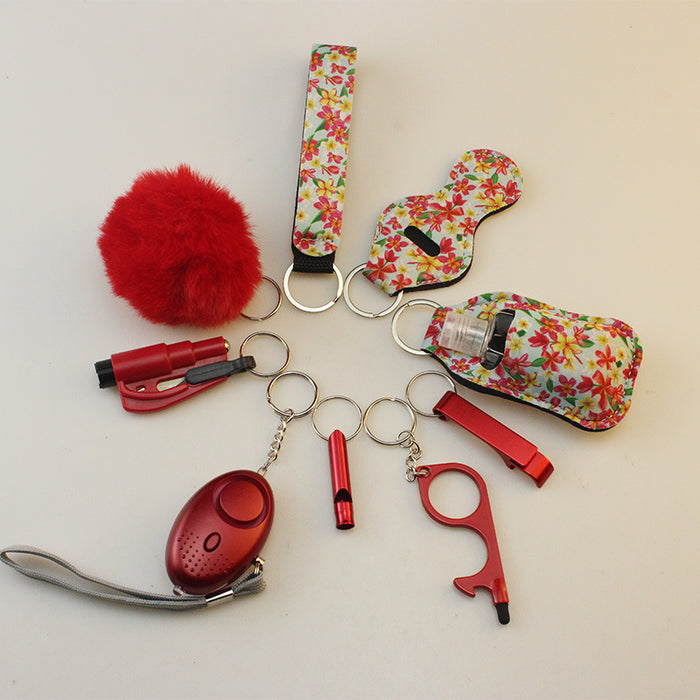 Wholesale Hair Ball Multi-function Plastic Keychain Set 10 Pieces JDC-KC-TouMS043