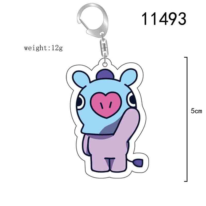 Wholesale Transparent Acrylic Cartoon Kpop Keychain JDC-KC-XinF003