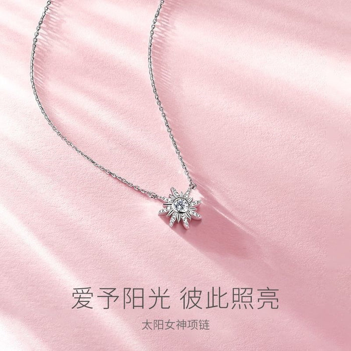 Wholesale Sun Goddess Necklace Pendant Gold Titanium Steel Choker Trendy Fashion Accessory Birthday Gift For Resale