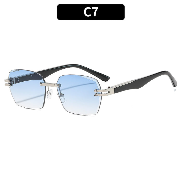 Wholesale Street Snap Frameless Square Sunglasses UV400 Fashion Accessory for Resale