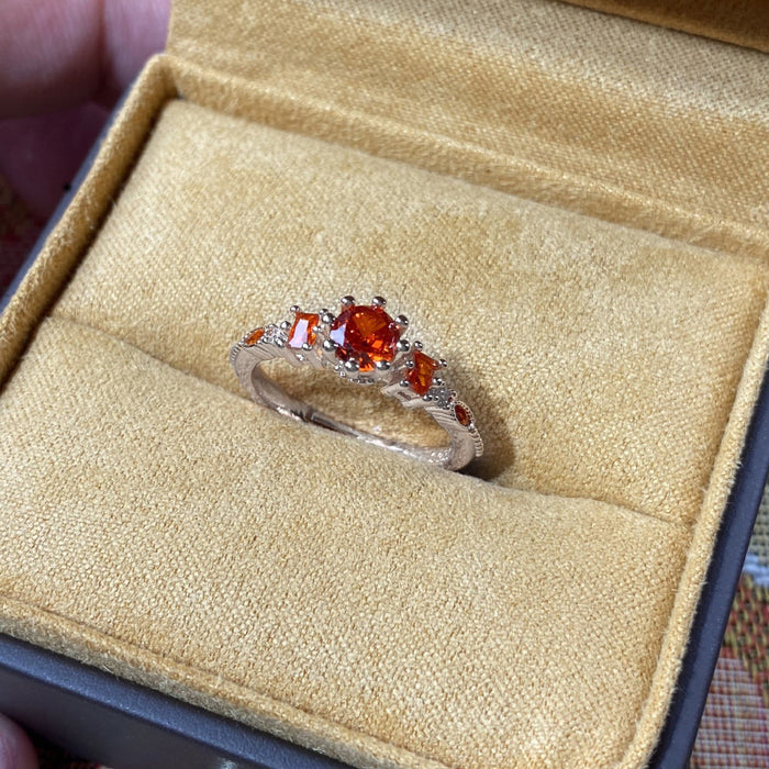 Wholesale Retro zirconium micro inlaid ring, fashionable, niche, high-end, light luxury