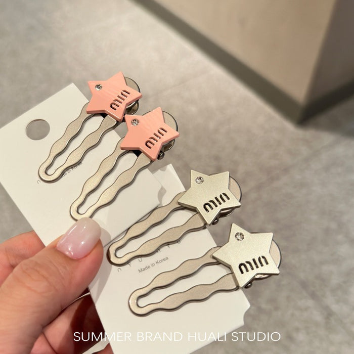 Wholesale Sweet Cool Hot Girl Y2K Star Hairpin Women's  Side Clip